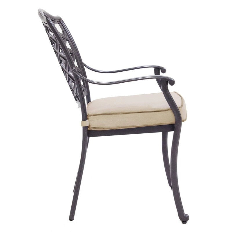 Deer Lake Aluminum Arm Chairs with Cast Slate Sunbrella Cushions (Set of 2) by Havenside Home