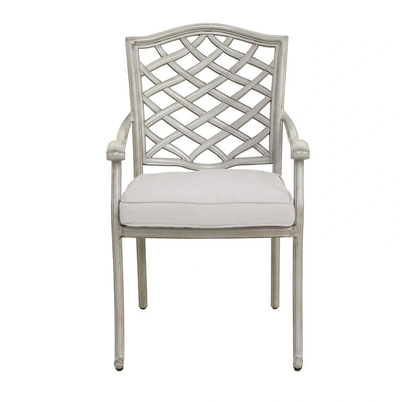 Deer Lake Aluminum Arm Chairs with Cast Slate Sunbrella Cushions (Set of 2) by Havenside Home