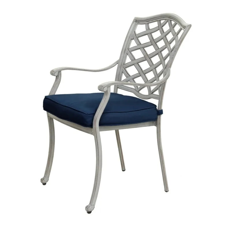 Deer Lake Aluminum Arm Chairs with Cast Slate Sunbrella Cushions (Set of 2) by Havenside Home