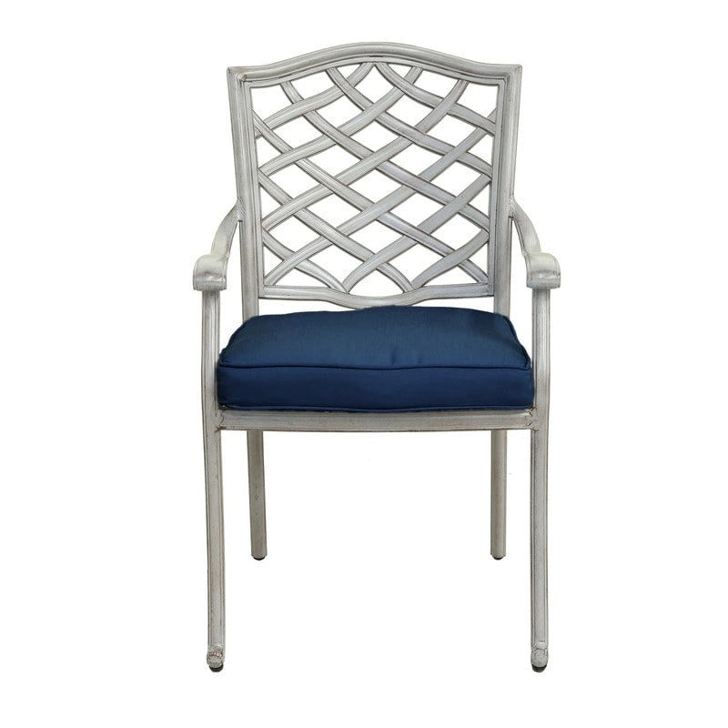Deer Lake Aluminum Arm Chairs with Cast Slate Sunbrella Cushions (Set of 2) by Havenside Home