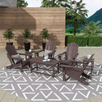 WestinTrends Set 3 Pezzi Tavolino da Caffè e Tavolini Laterali per Patio Esterno Adirondack