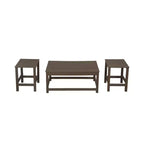 WestinTrends Set 3 Pezzi Tavolino da Caffè e Tavolini Laterali per Patio Esterno Adirondack