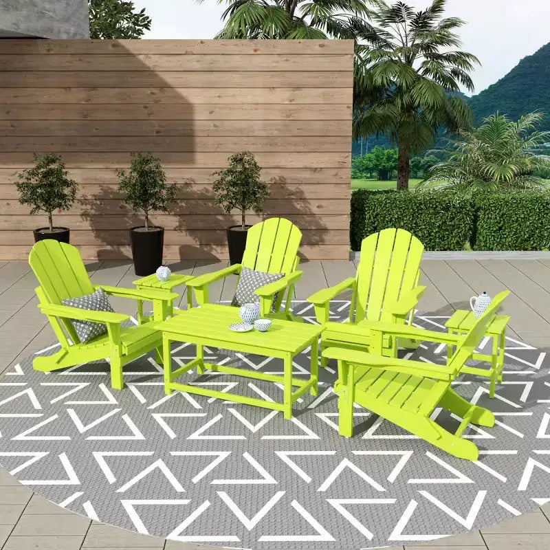 WestinTrends Set 3 Pezzi Tavolino da Caffè e Tavolini Laterali per Patio Esterno Adirondack