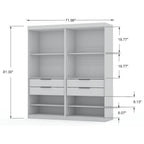 Mulberry Open 2 Sectional Modern Wardrobe Closet