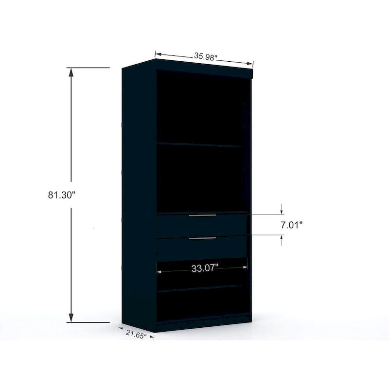 Mulberry Open 2 Sectional Modern Wardrobe Closet