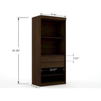 Mulberry Open 2 Sectional Modern Wardrobe Closet