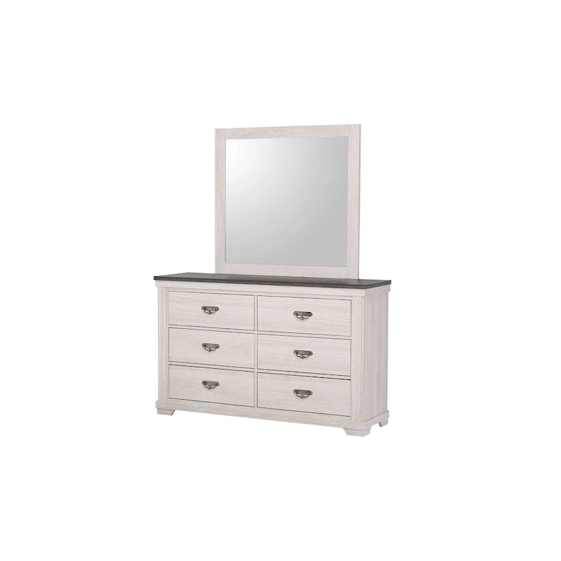 Camera da letto Candra con pannelli marrone crema, 6 pezzi