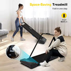 REDLIRO Tapis Roulant Pieghevole 2 in 1 Sotto la Scrivania Macchina da Corsa 12.2 km/h per Ufficio Domestico Nero