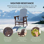 WestinTrends Sedia da pranzo Adirondack per esterni, resistente alle intemperie