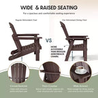WestinTrends Sedia da pranzo Adirondack per esterni, resistente alle intemperie