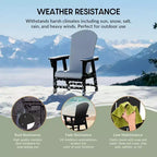 WestinTrends Sedia da pranzo Adirondack per esterni, resistente alle intemperie