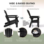 WestinTrends Sedia da pranzo Adirondack per esterni, resistente alle intemperie