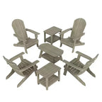 WestinTrends 7-Piece Outdoor Folding Adirondack Chair Conversation Set
