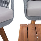 SAFAVIEH Outdoor Tobia 4-Piece Patio Conversation Set - 55W x 30D x 28H