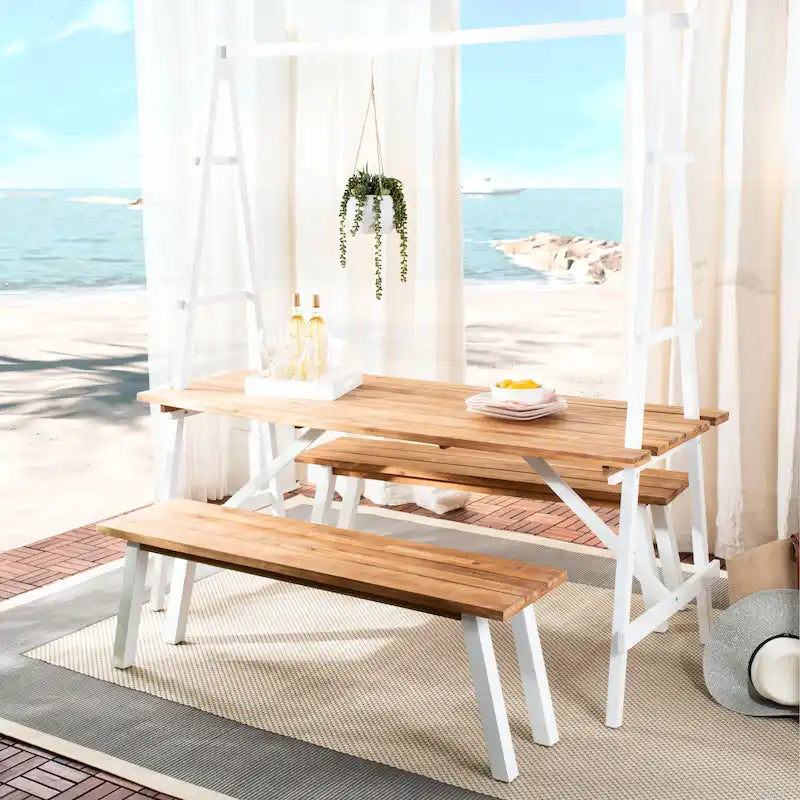 SAFAVIEH Marlen Set da pranzo da esterno 3 pezzi - 29Lx59Px74A
