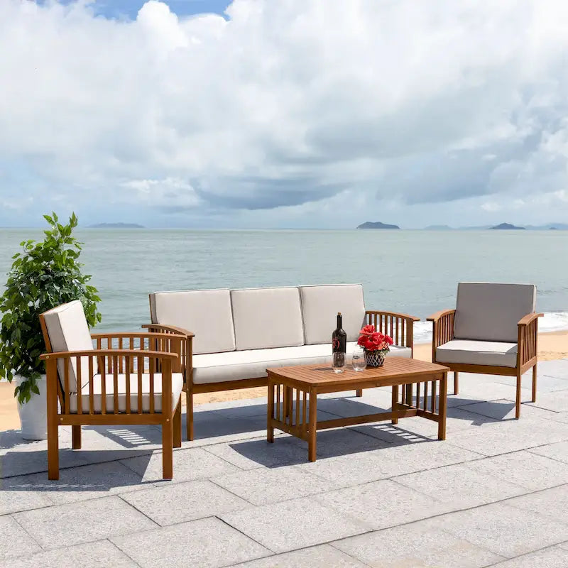 SAFAVIEH Outdoor Galilea Set Salotto 5 Pezzi - 27L x 33P x 69A