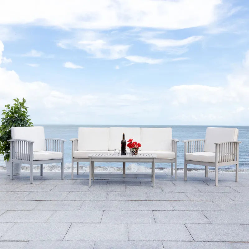 SAFAVIEH Outdoor Galilea 5-Piece Living Set - 27W x 33D x 69H