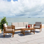 SAFAVIEH Outdoor Galilea 5-Piece Living Set - 27W x 33D x 69H