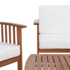 SAFAVIEH Outdoor Galilea 5-Piece Living Set - 27W x 33D x 69H