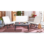 SAFAVIEH Outdoor Aryana 4-Piece Conversation Patio Set with Accent Pillow - 46W x 34D x 32H