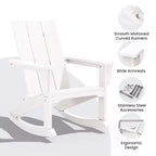 Sedia a dondolo Adirondack in plastica HDPE HYLEORY