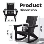 Sedia a dondolo Adirondack in plastica HDPE HYLEORY