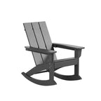 WestinTrends 5-Piece Modern Adirondack Outdoor Rocking Chair with Side Table Set