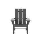 WestinTrends 5-Piece Modern Adirondack Outdoor Rocking Chair with Side Table Set