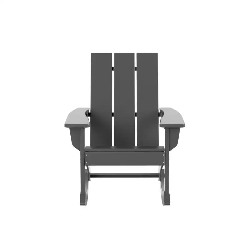 WestinTrends 5-Piece Modern Adirondack Outdoor Rocking Chair with Side Table Set