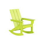 WestinTrends 5-Piece Modern Adirondack Outdoor Rocking Chair with Side Table Set
