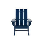 WestinTrends 5-Piece Modern Adirondack Outdoor Rocking Chair with Side Table Set