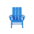 WestinTrends 5-Piece Modern Adirondack Outdoor Rocking Chair with Side Table Set