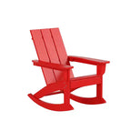 WestinTrends 5-Piece Modern Adirondack Outdoor Rocking Chair with Side Table Set