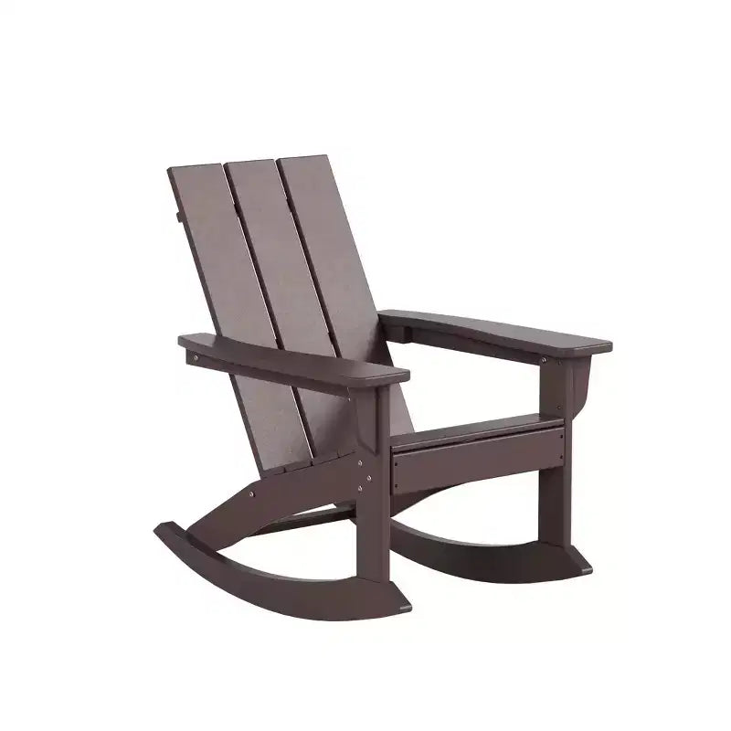 WestinTrends 5-Piece Modern Adirondack Outdoor Rocking Chair with Side Table Set