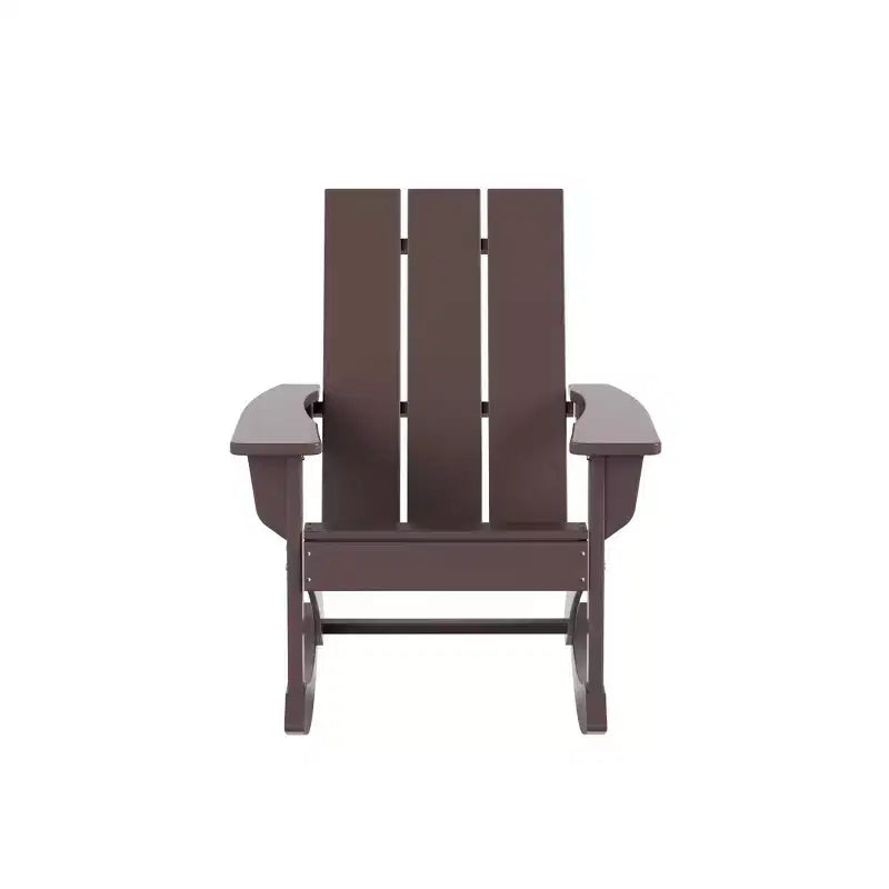 WestinTrends 5-Piece Modern Adirondack Outdoor Rocking Chair with Side Table Set