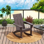 WestinTrends 5-Piece Modern Adirondack Outdoor Rocking Chair with Side Table Set