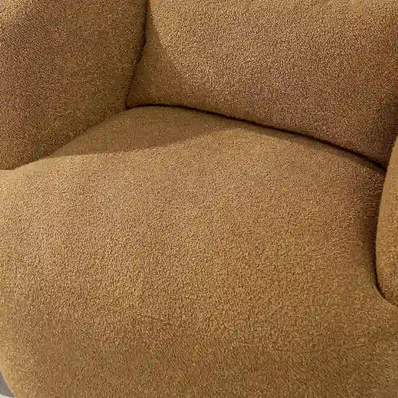 KINWELL 34 Wide Boucle Fabric Upholstered Swivel Armchair (Set of 2)