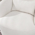 KINWELL 34 Wide Boucle Fabric Upholstered Swivel Armchair (Set of 2)