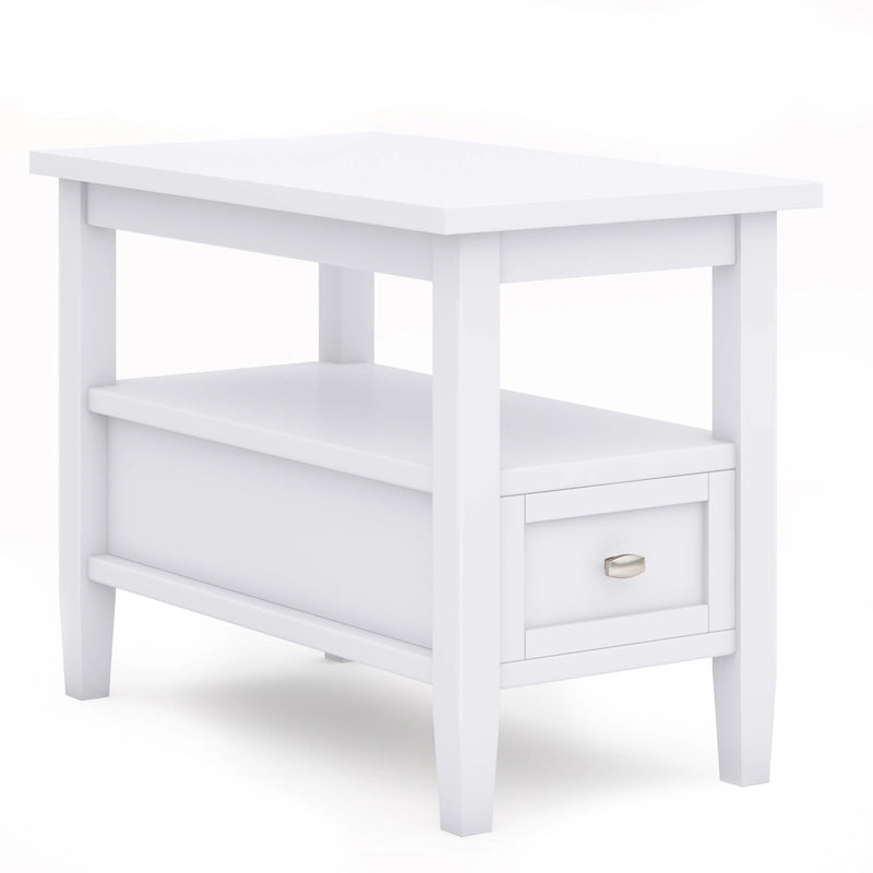 WYNDENHALL Norfolk SOLID WOOD 14 inch Wide Rectangle Transitional Narrow Side Table - 14 Inches wide