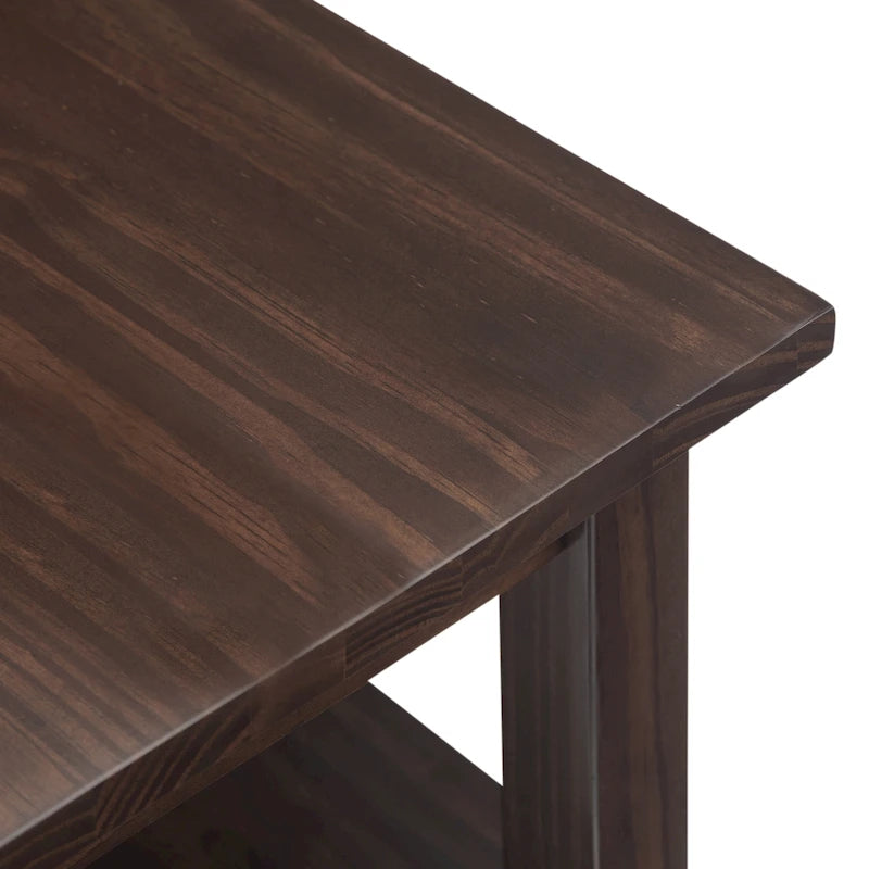 WYNDENHALL Norfolk SOLID WOOD 14 inch Wide Rectangle Transitional Narrow Side Table - 14 Inches wide