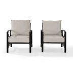 Crosley Kaplan 2 Pc Outdoor Chair Set - 72 W x 30.5 D x 32 H