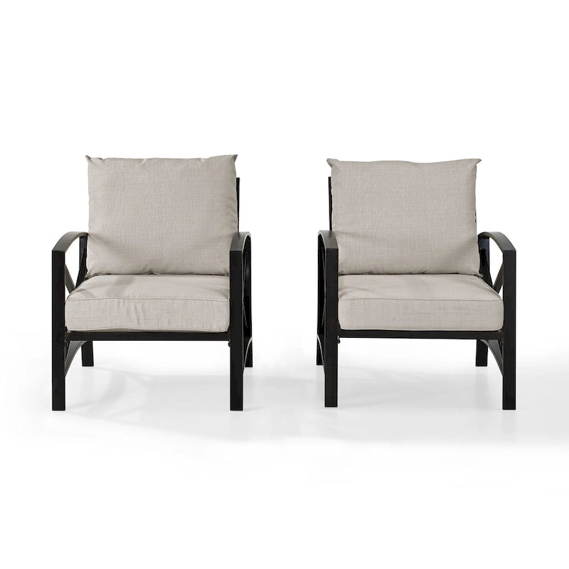 Crosley Kaplan 2 Pc Outdoor Chair Set - 72 W x 30.5 D x 32 H