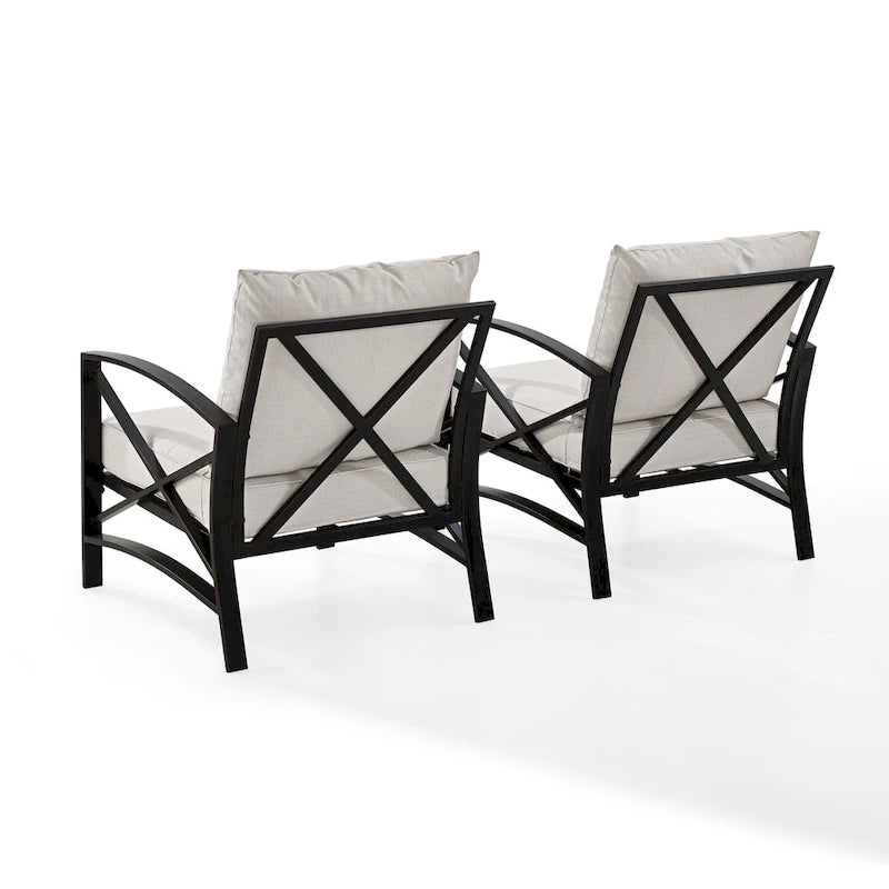 Crosley Kaplan 2 Pc Outdoor Chair Set - 72 W x 30.5 D x 32 H