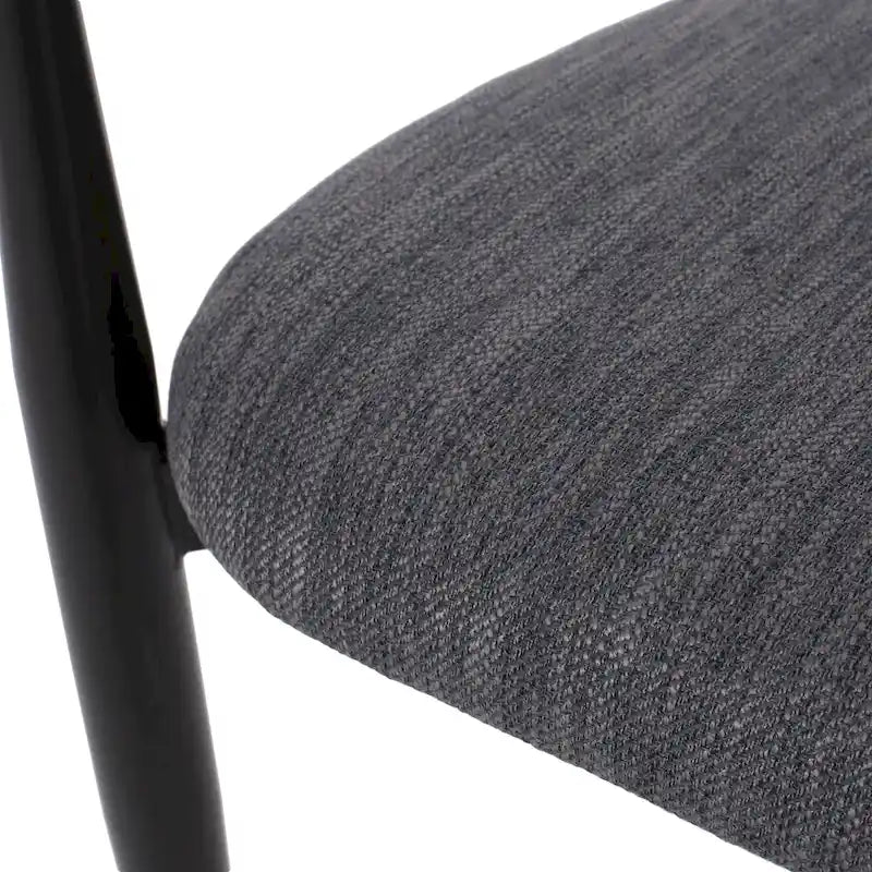 Modern Industrial Elmore Upholstered Dining Chairs (Set of 2) with Iron Frame by Christopher Knight Home