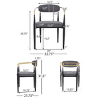 Modern Industrial Elmore Upholstered Dining Chairs (Set of 2) with Iron Frame by Christopher Knight Home