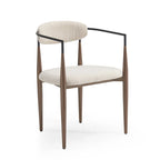 Modern Industrial Elmore Upholstered Dining Chairs (Set of 2) with Iron Frame by Christopher Knight Home
