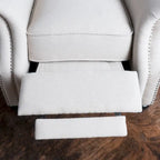 Walder Tufted Nailhead Fabric Recliner by Christopher Knight Home
