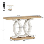 55 inches Console Table with Geometric Base