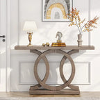 55 inches Console Table with Geometric Base