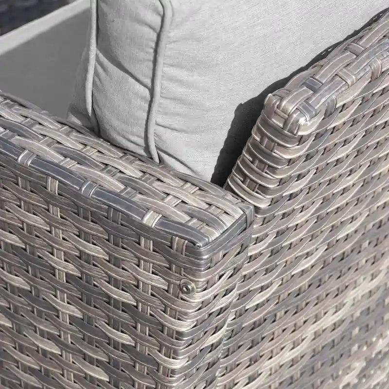 OVIOS 7-piece Patio Furniture Wicker Set with Swivel Rocking Chairs